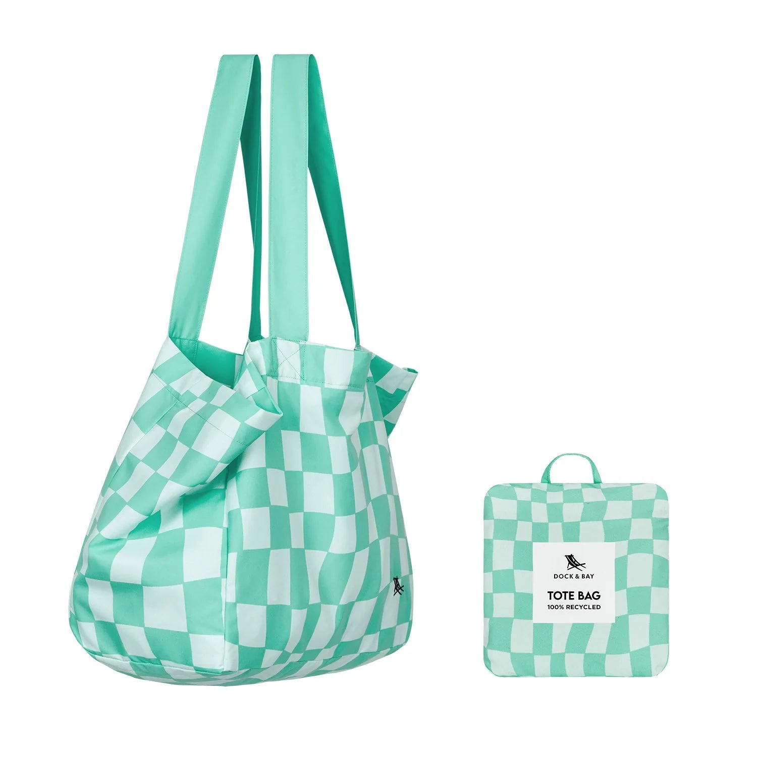 Dock & Bay Foldaway Tote Bag - Check Mate