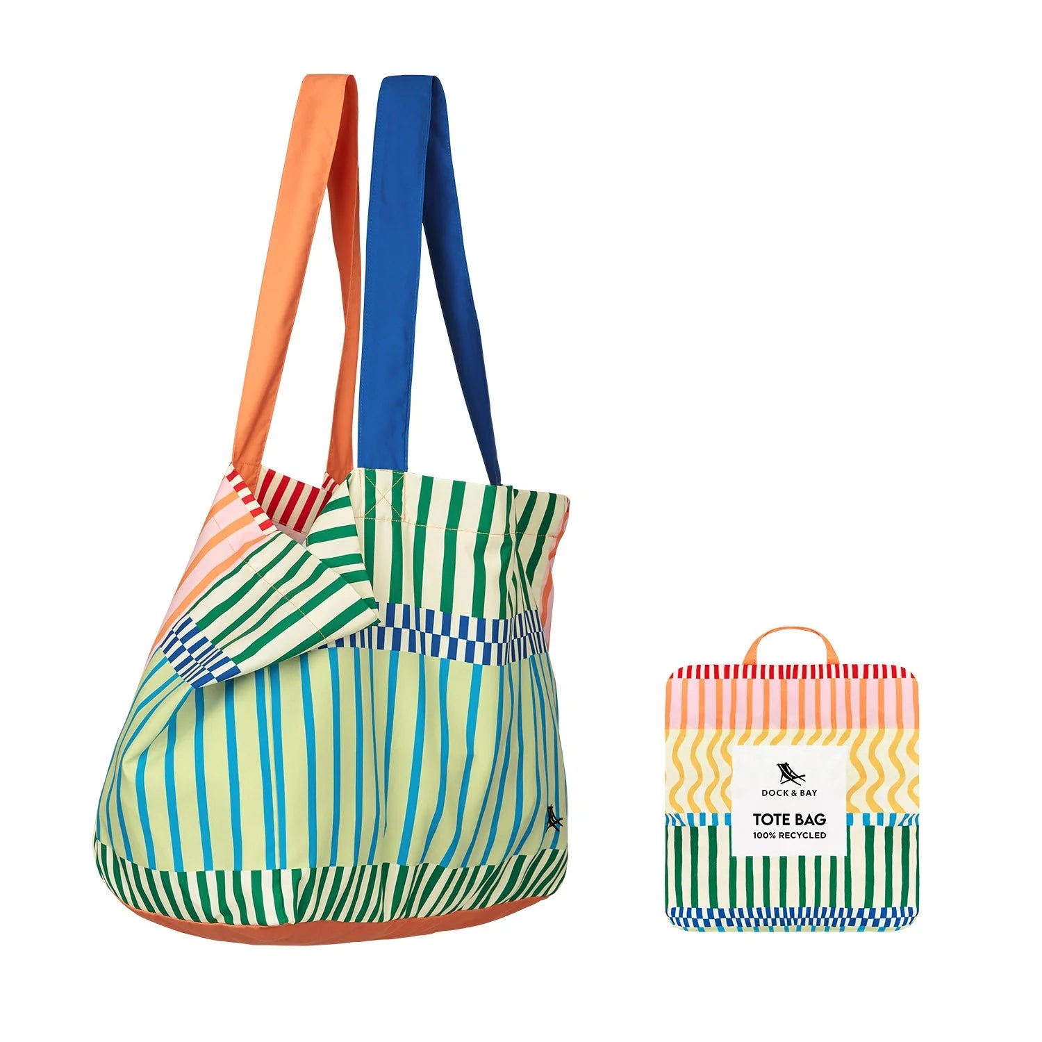 Dock & Bay Foldaway Tote Bag - Stripe Up Your Life