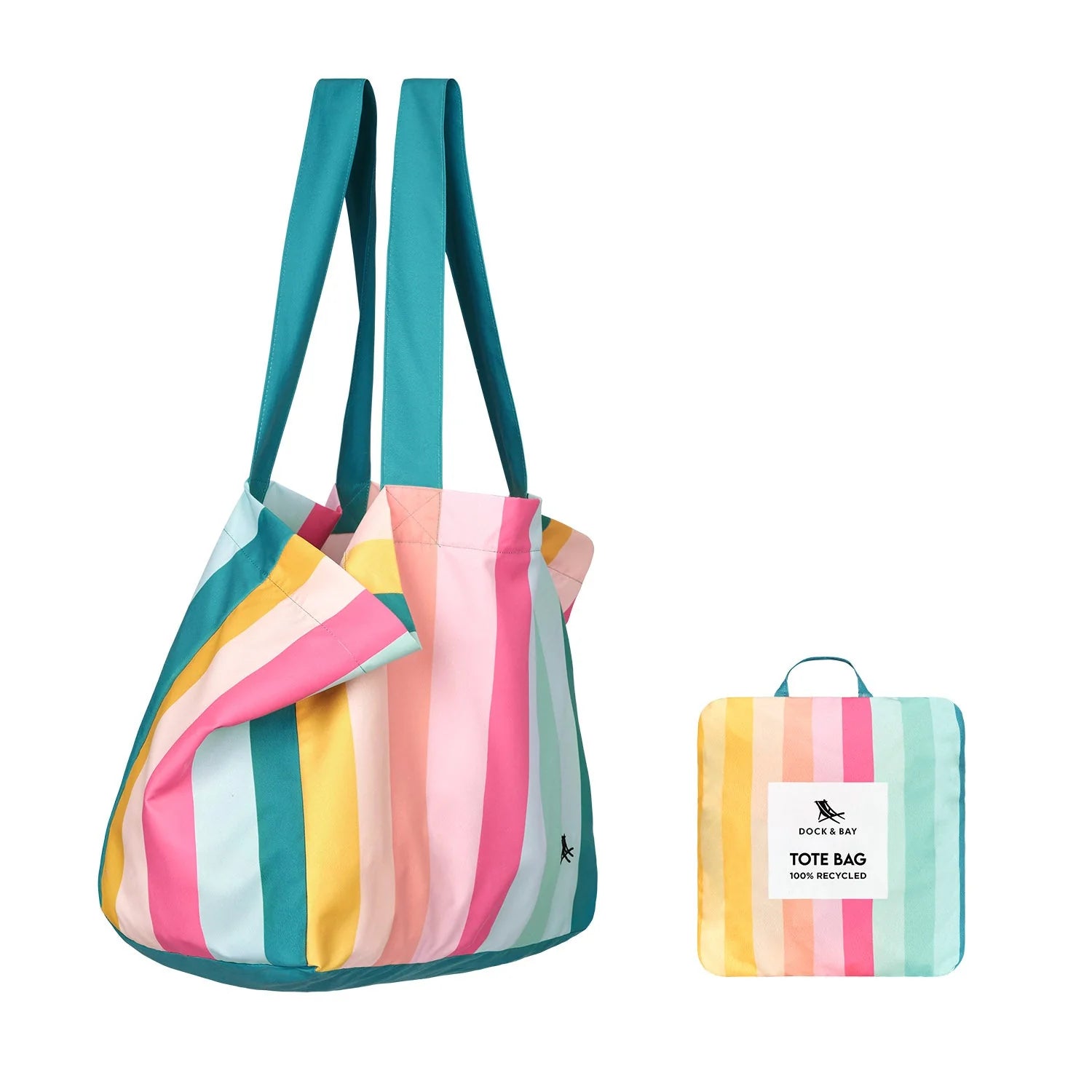 Dock & Bay Foldaway Tote Bag - Coastal Candy