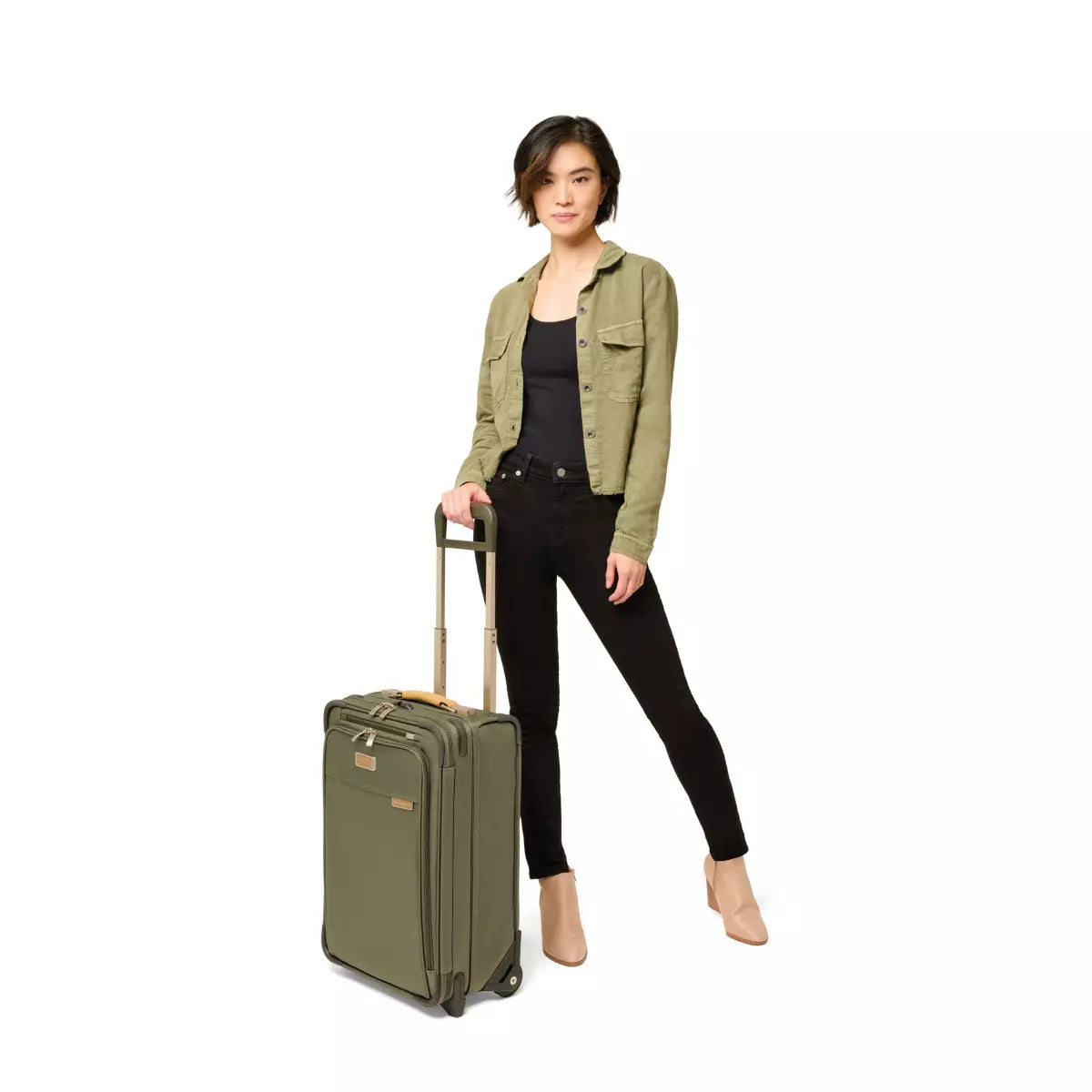 Briggs & Riley Baseline Essential 2-Wheel Carry-On  - Olive