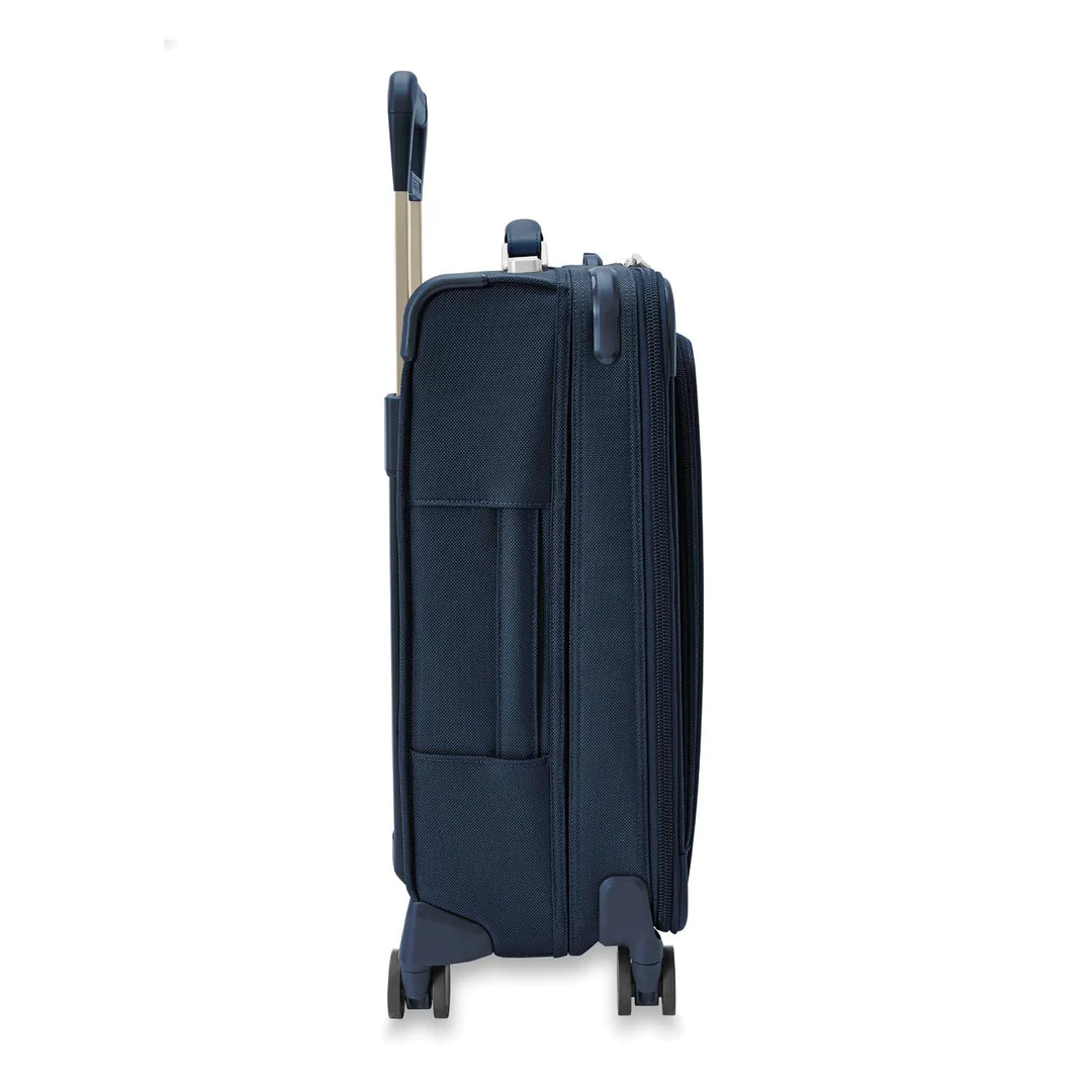 Briggs & Riley Baseline Essential 22" Carry-On Expandable Spinner -  Navy, Side view