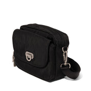 Baggallini Coastal Flip Lock Camera Bag Crossbody - Black