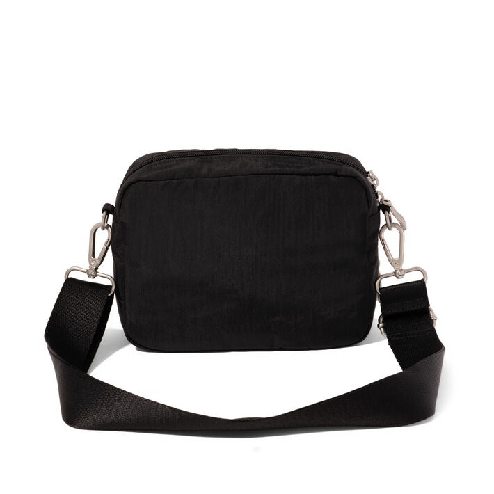 Baggallini Coastal Flip Lock Camera Bag Crossbody - Black