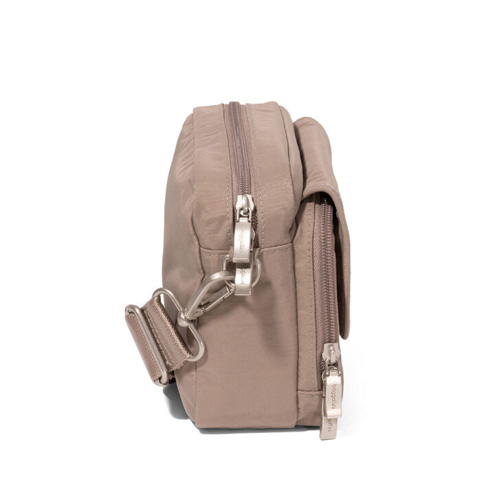 Baggallini Coastal Flip Lock Camera Bag Crossbody - Moonrock