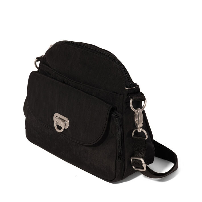 Baggallini Coastal Flip Lock Crossbody - Black