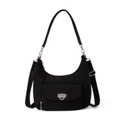 Baggallini  Coastal Flip Lock Half Moon Bag - Black