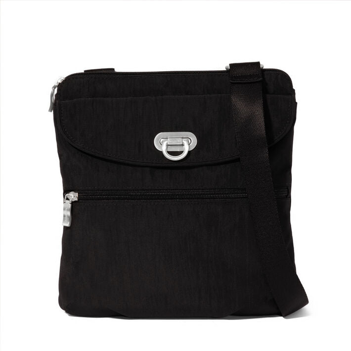 Baggallini  Coastal Flip Lock Slim Crossbody - Black