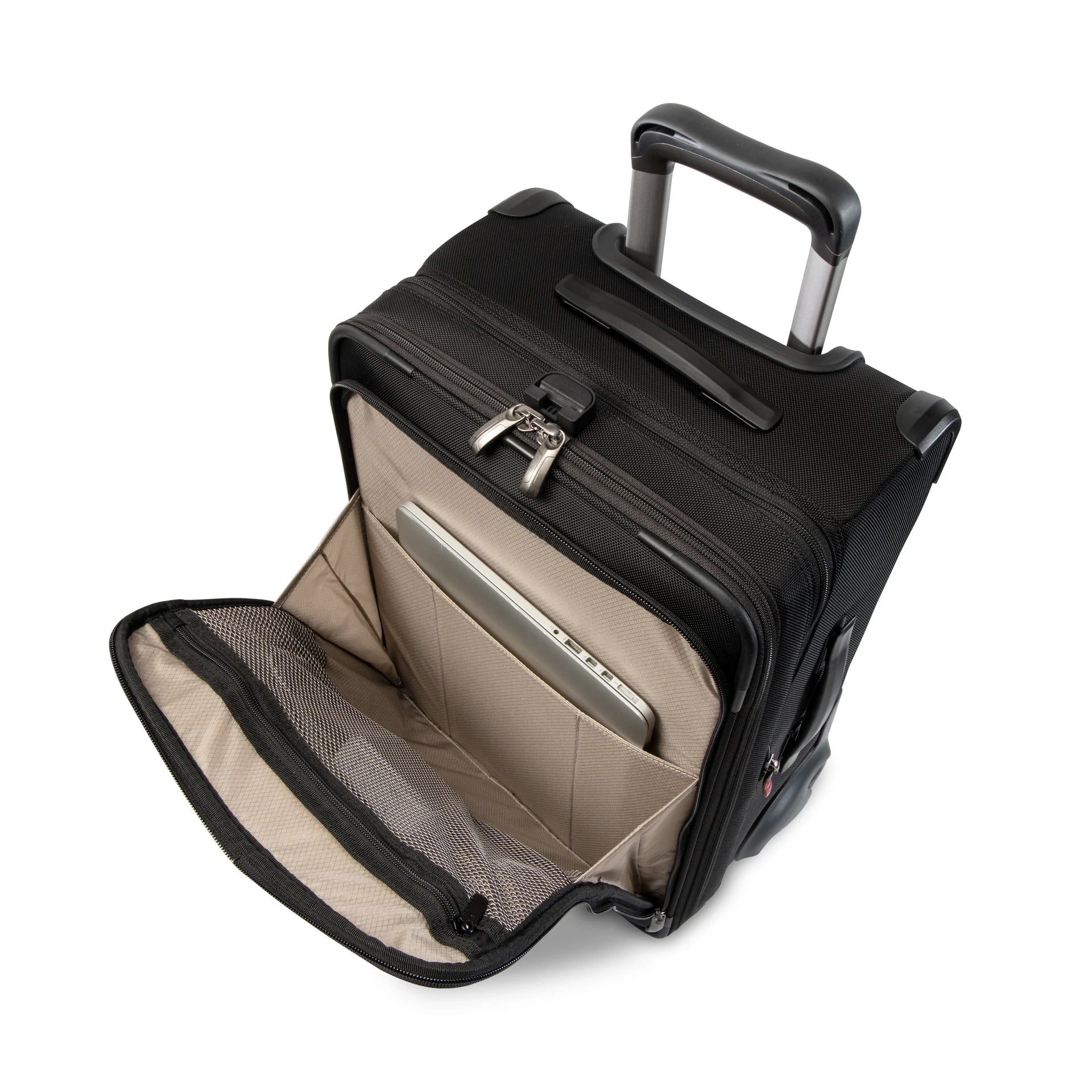 Ricardo Flight Essentials Softside Carry-On - Black, Laptop compartment view
