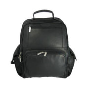 David King Leather Large Laptop Backpack - Black