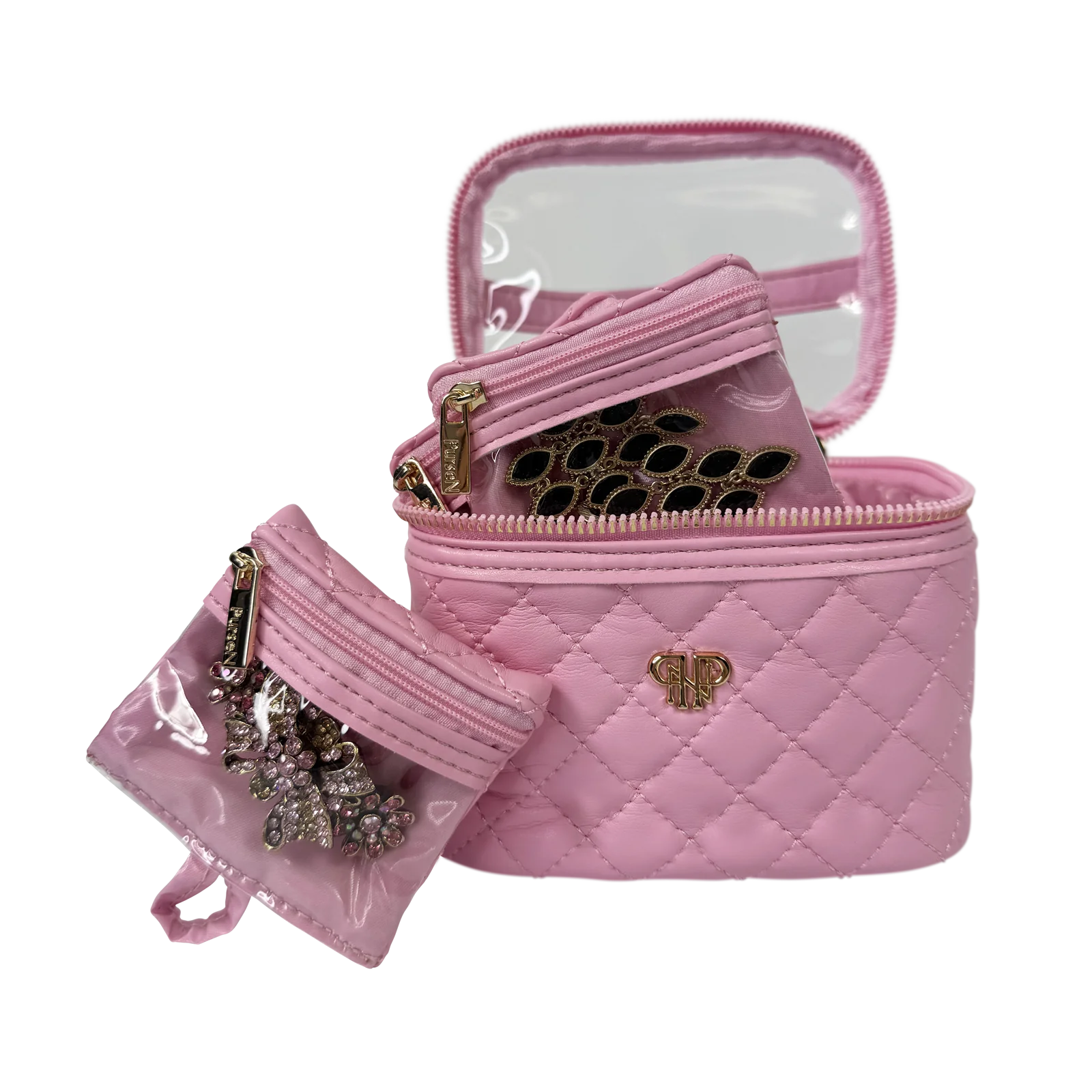 GETAWAY-RoseQuartz-open3filledpouches-shopify.webp