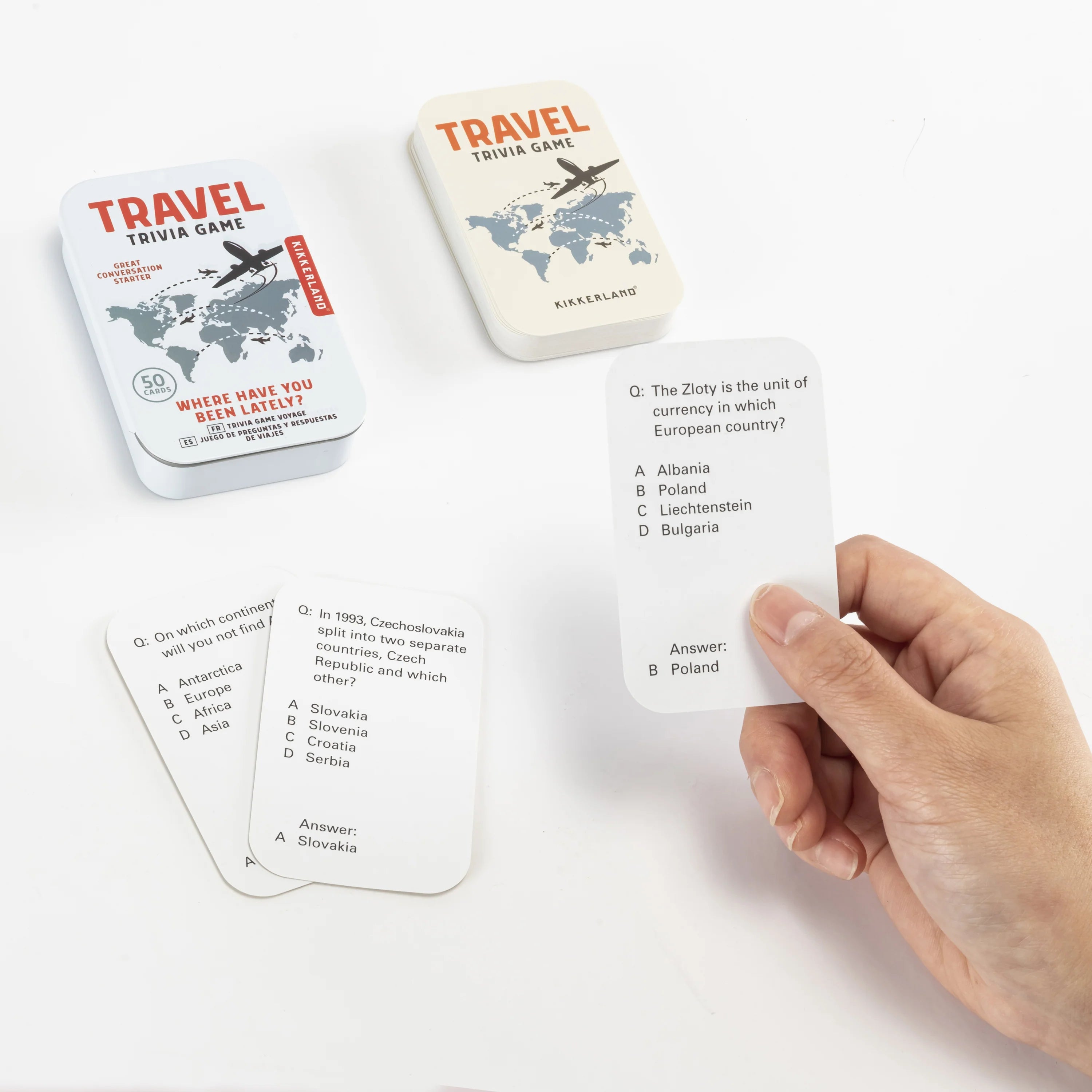 Kikkerland Design Travel Trivia Game