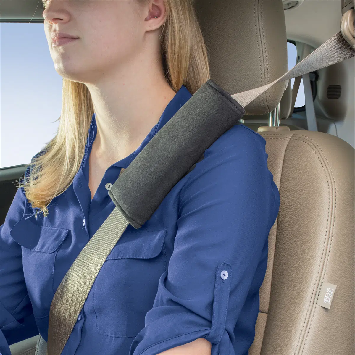 Talus Memory  Foam Seat Belt  Pad -  Black