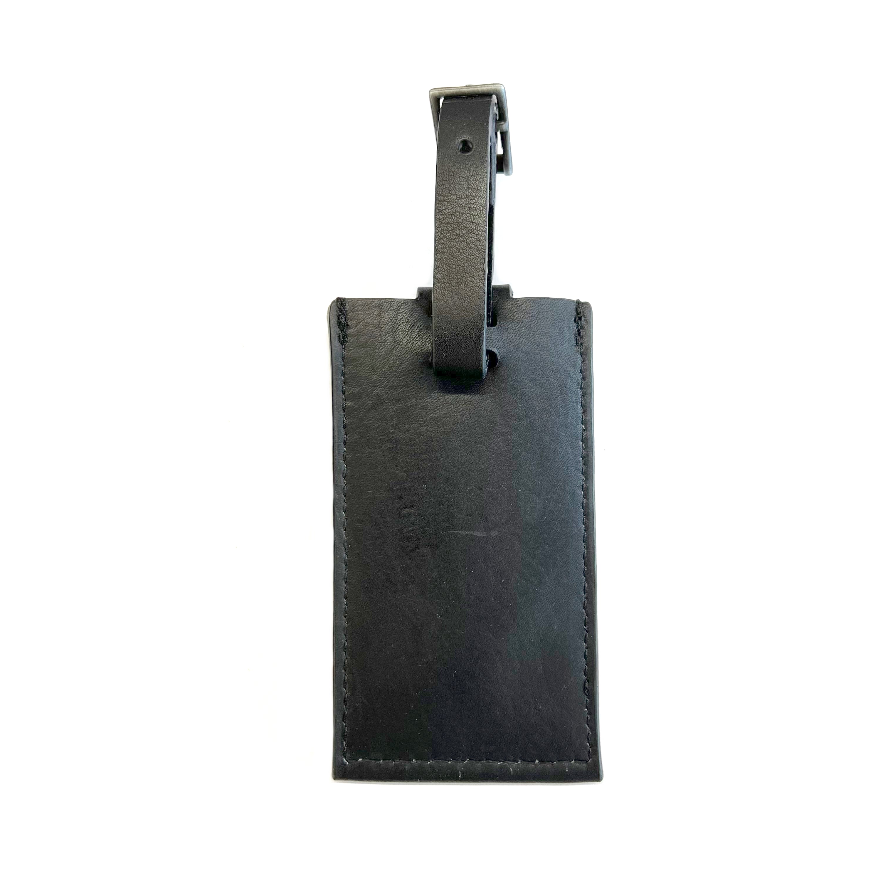 Dorado Leather Luggage Tag - Black