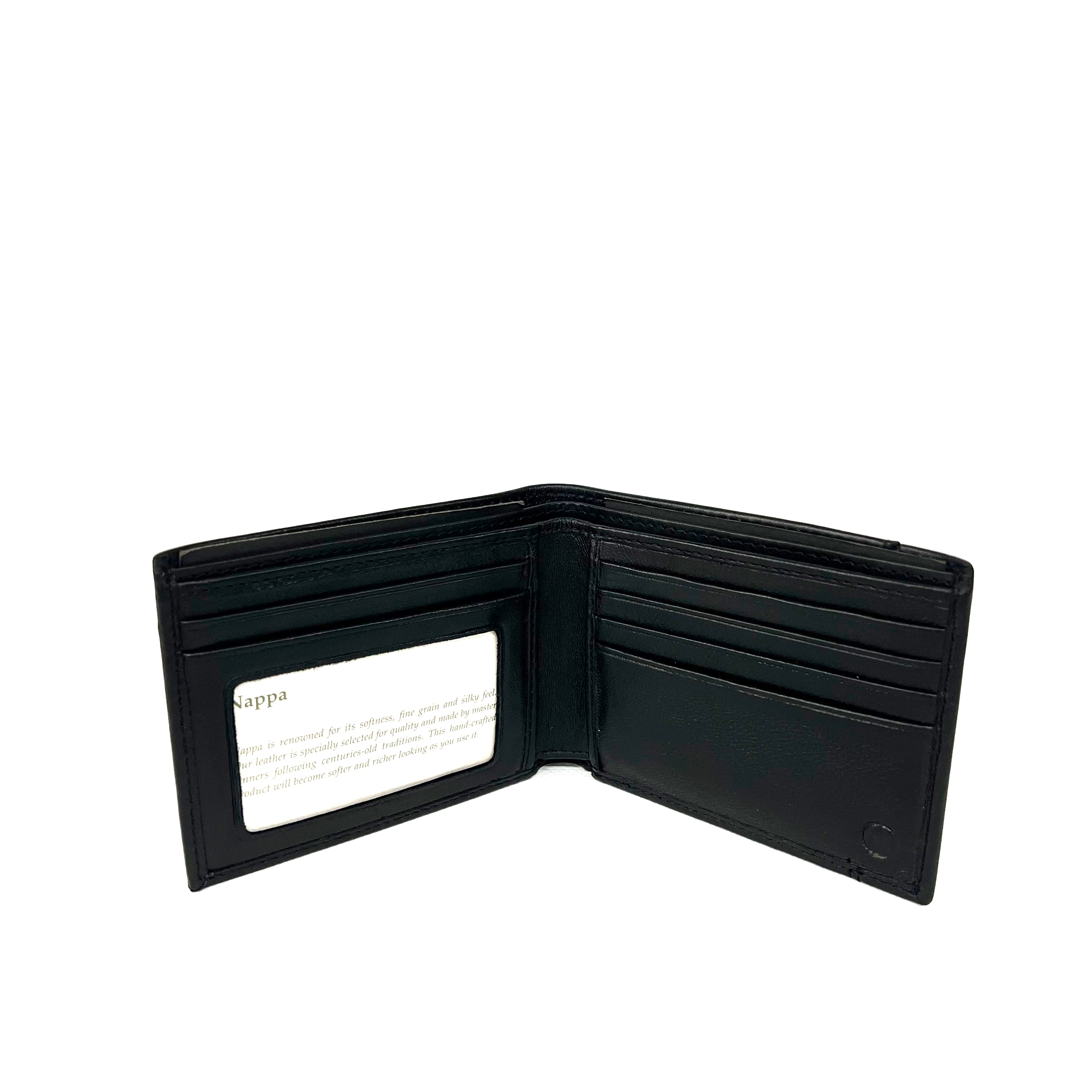 Capitol Leather RFID Wallet w/ID & Rear Pocket - Black