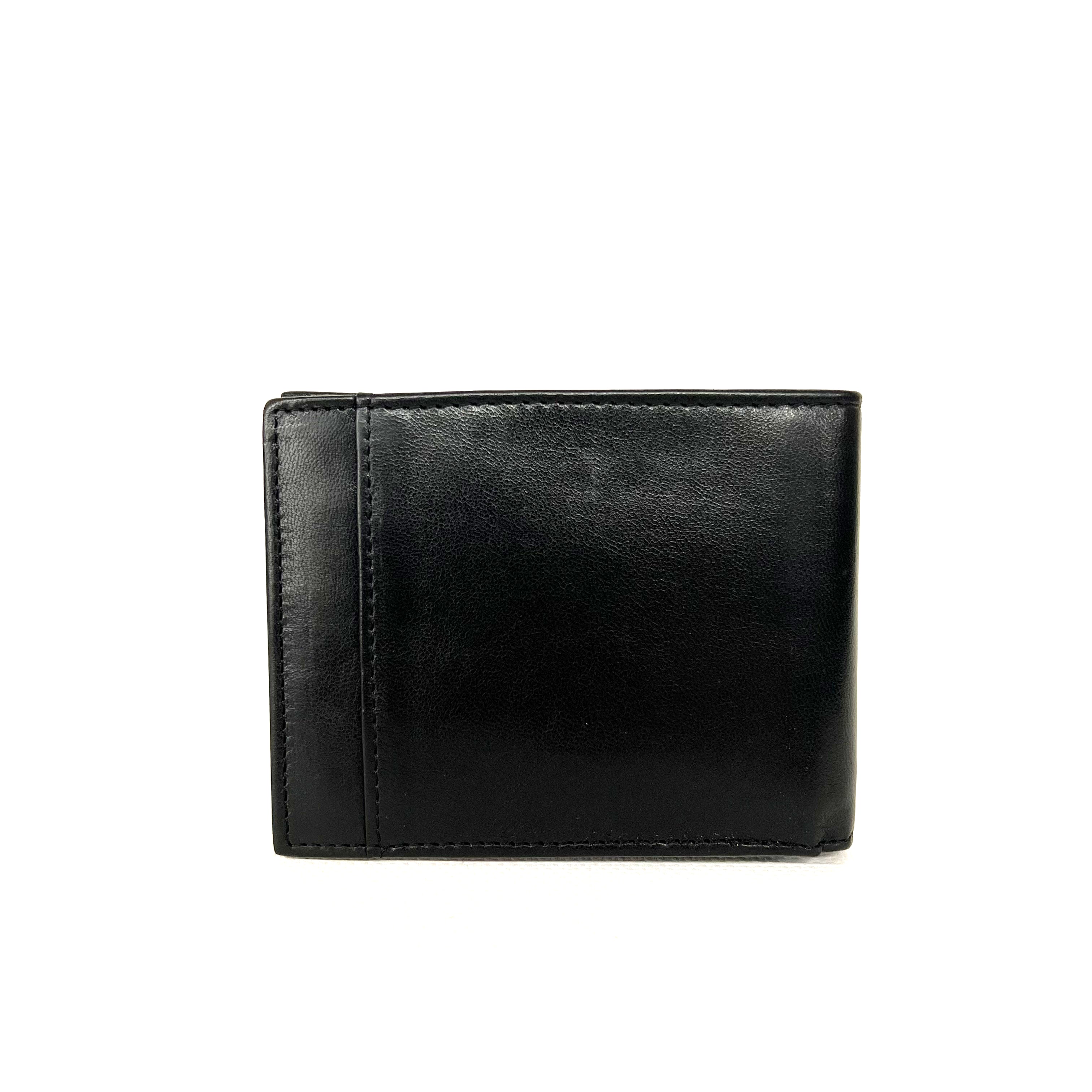 Capitol Leather RFID Wallet w/ID & Rear Pocket - Black