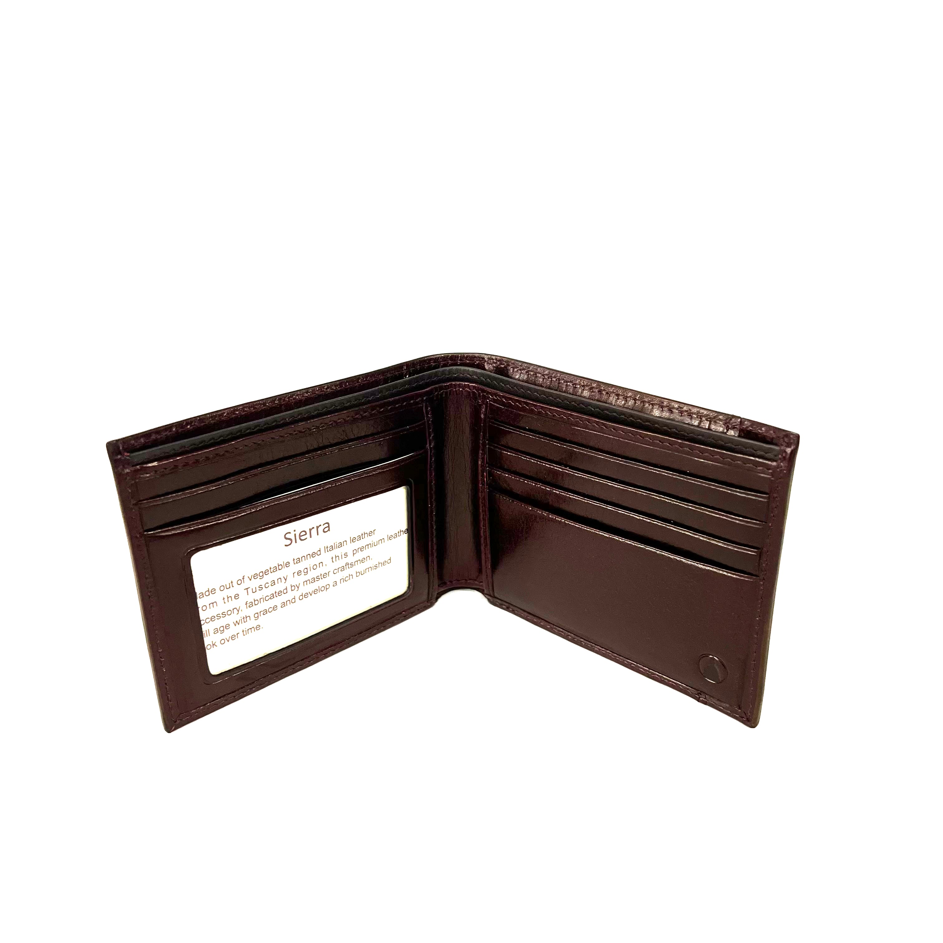 Capitol Leather Card RFID Wallet w/ID & Rear Pocket - Brown