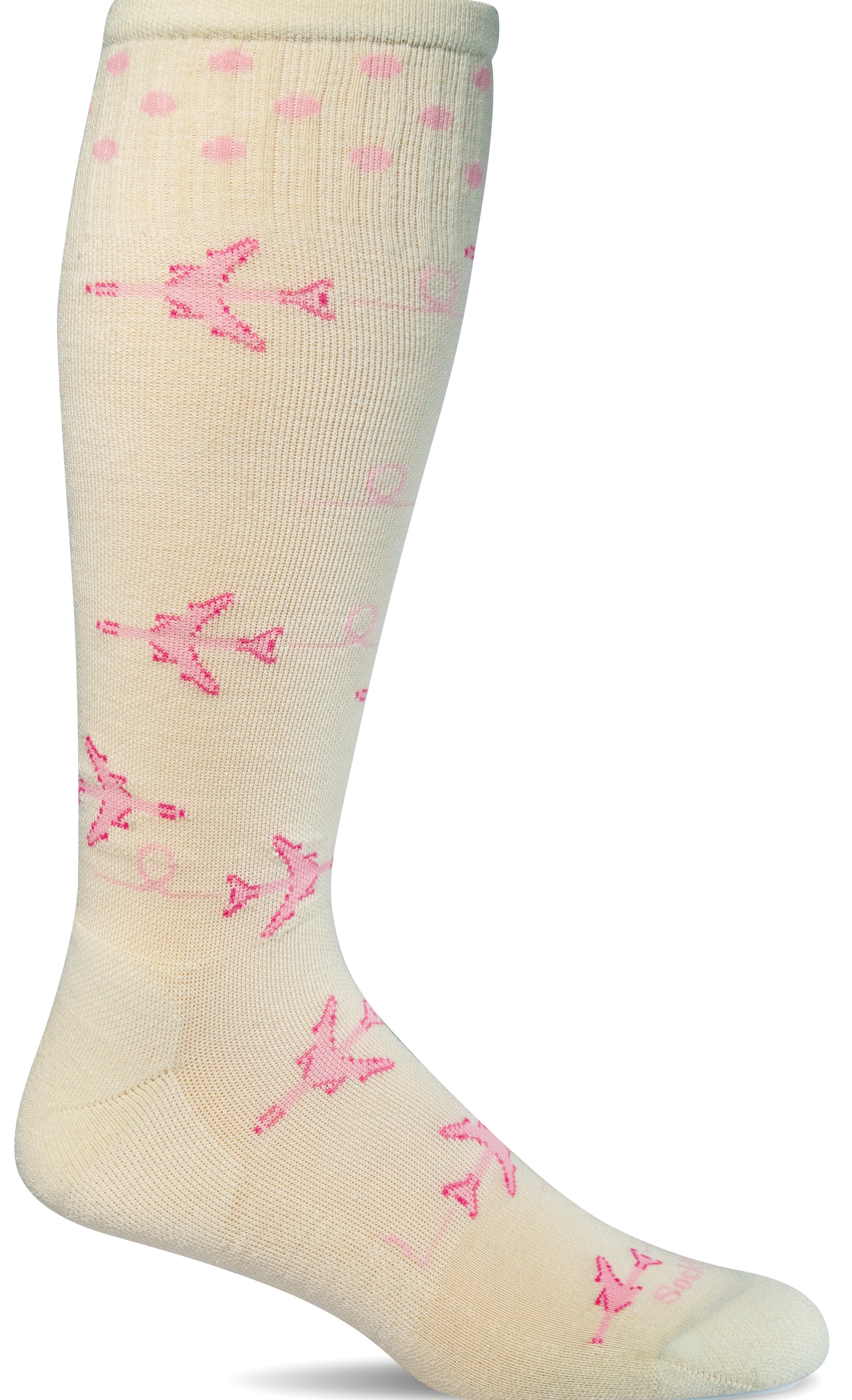 Sockwell  Women's In Flight Fun  Moderate Graduated Compression Socks M/L-Natural