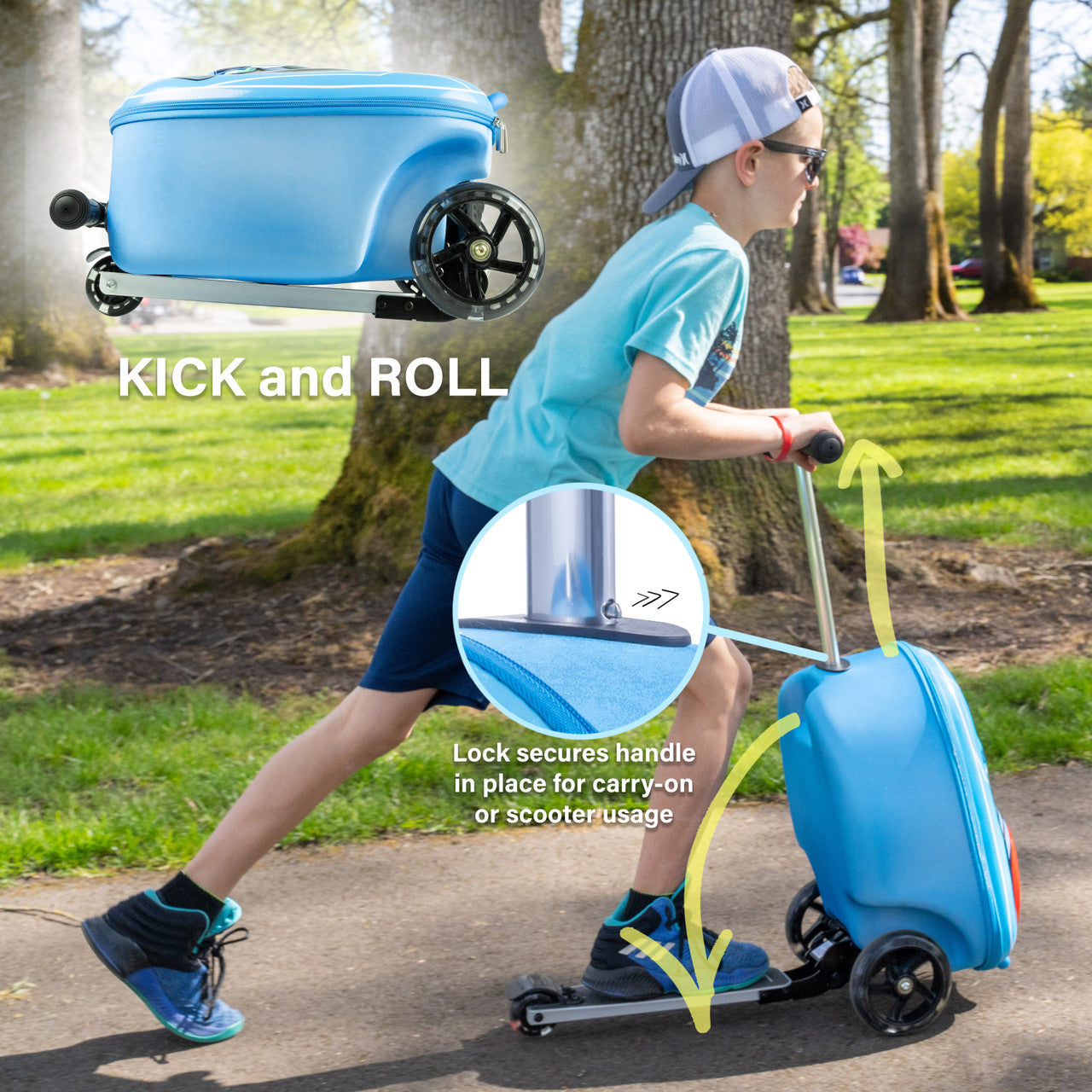 Kiddietotes Robot Carry On Luggage Scooter