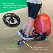 Kiddietotes Race Car Luggage Scooter