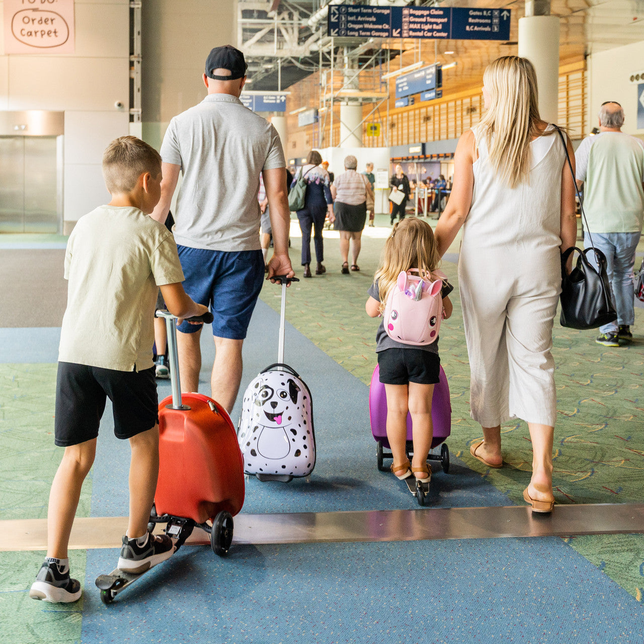 Kiddietotes Race Car Luggage Scooter