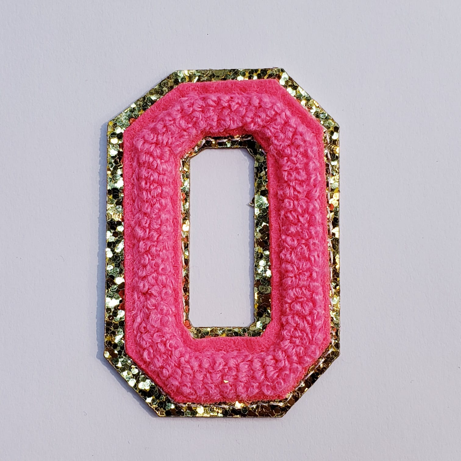 Varsity Letter Patch O - Hot Pink