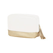 Viv & Lou Cabana Cosmetic Bag - Creme/Gold