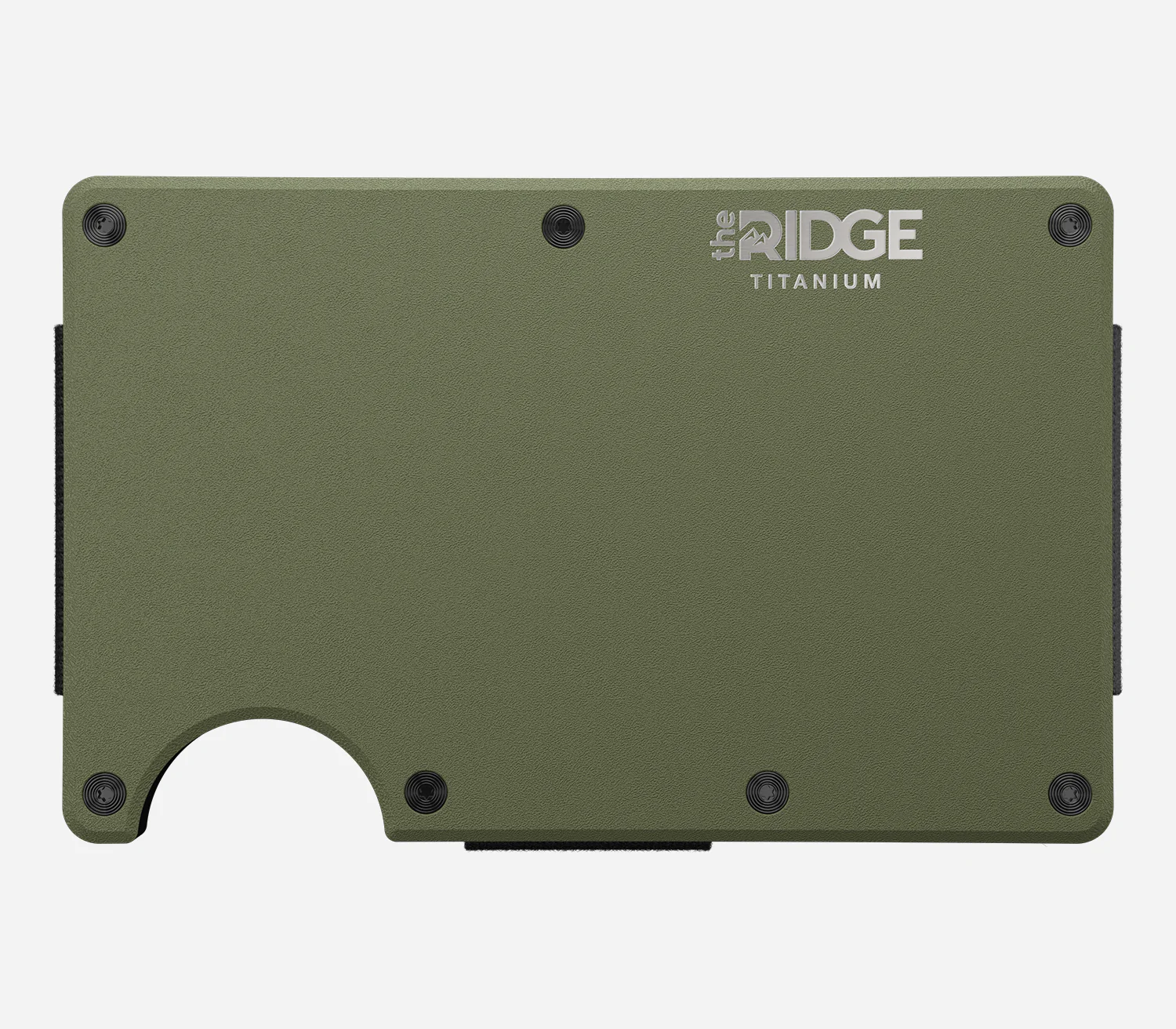 Ridge RFID Wallet - Matte Olive Titanium