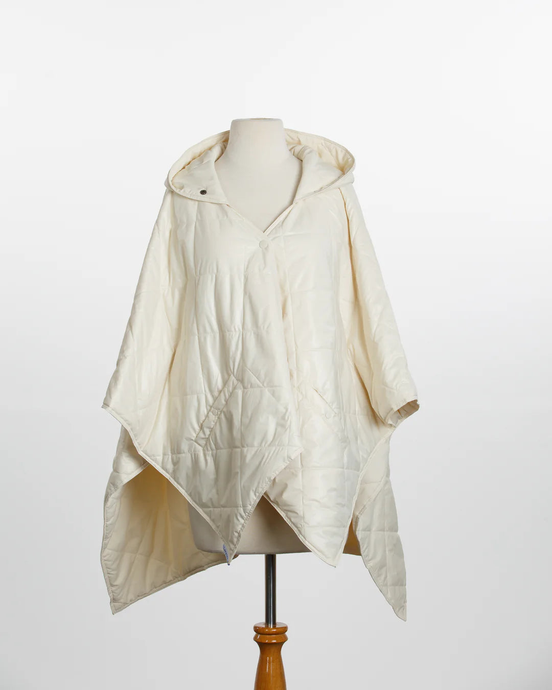 Rainraps Shiny Ivory PUFFERRAP - Women's Rain Poncho - Ivory