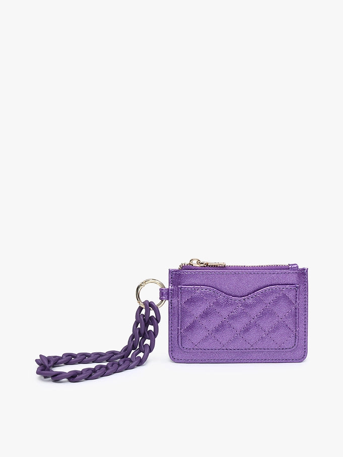 Jen & Co. Rhodes Quilted Wallet w/Chain Bangle - Sapphire Purple