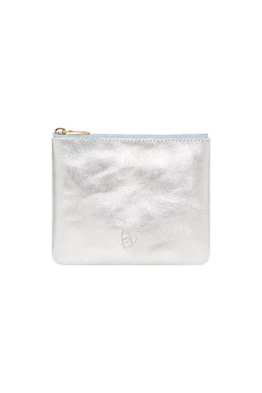 Patent of Heart Joyce Leather Mini Pouch - Silver