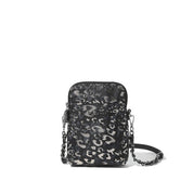 Baggallini Take 2 RFID Bryant Pouch - Gunmetal Metallic Cheetah