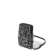 Baggallini Take 2 RFID Bryant Pouch - Gunmetal Metallic Cheetah