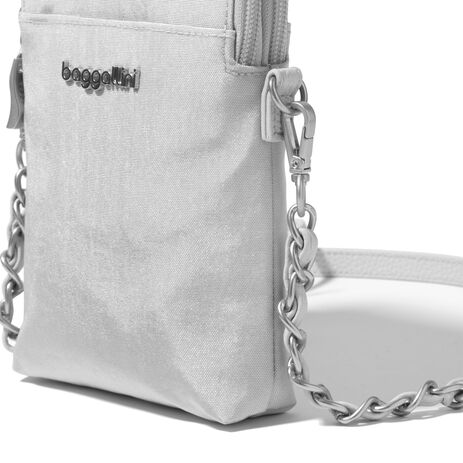 Baggallini Take 2 RFID Bryant Pouch - Silver Shimmer