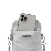 Baggallini Take 2 RFID Bryant Pouch - Silver Shimmer