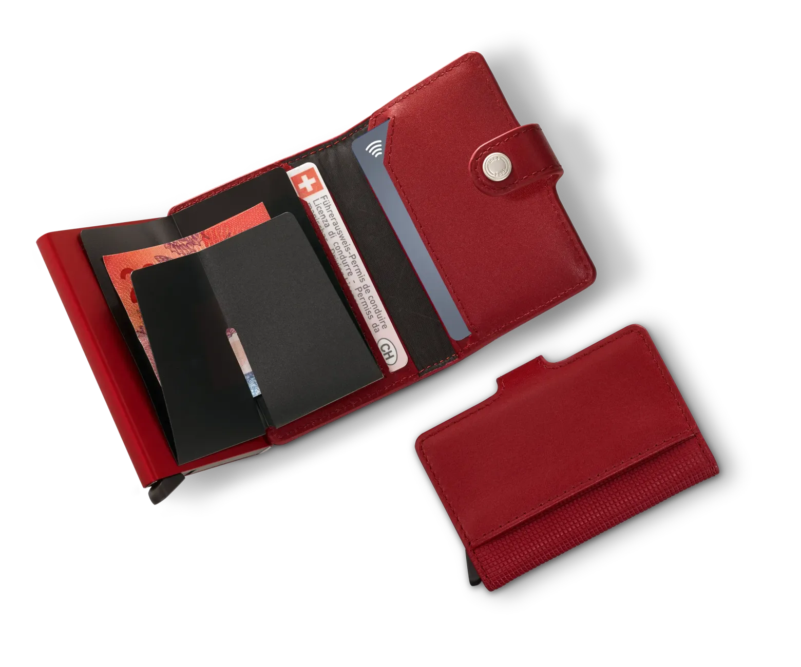 Victorinox Altius Secrid Leather Card Wallet - Red