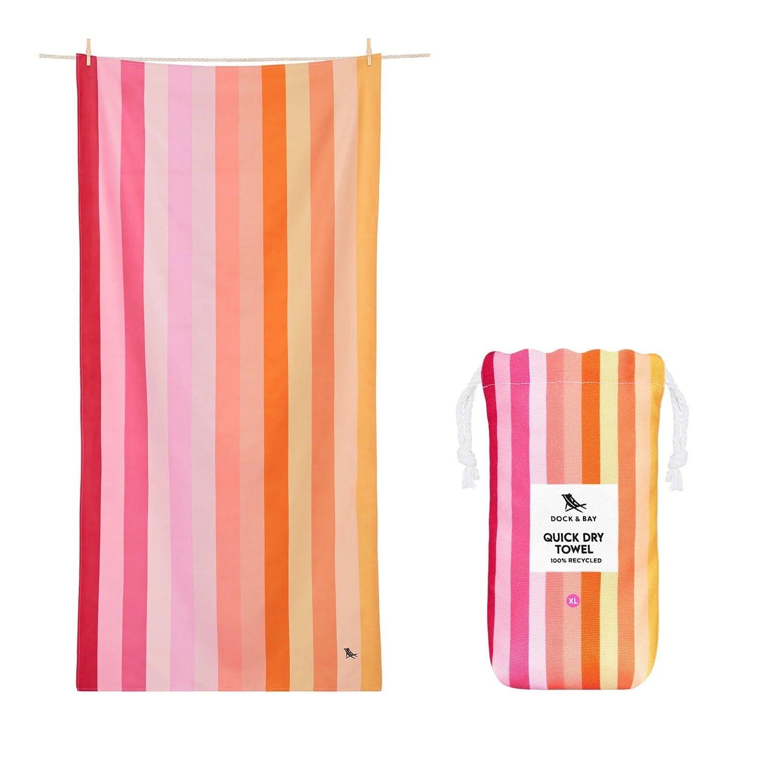 Dock & Bay Cabana Beach Towel XL - Miami Sorbet