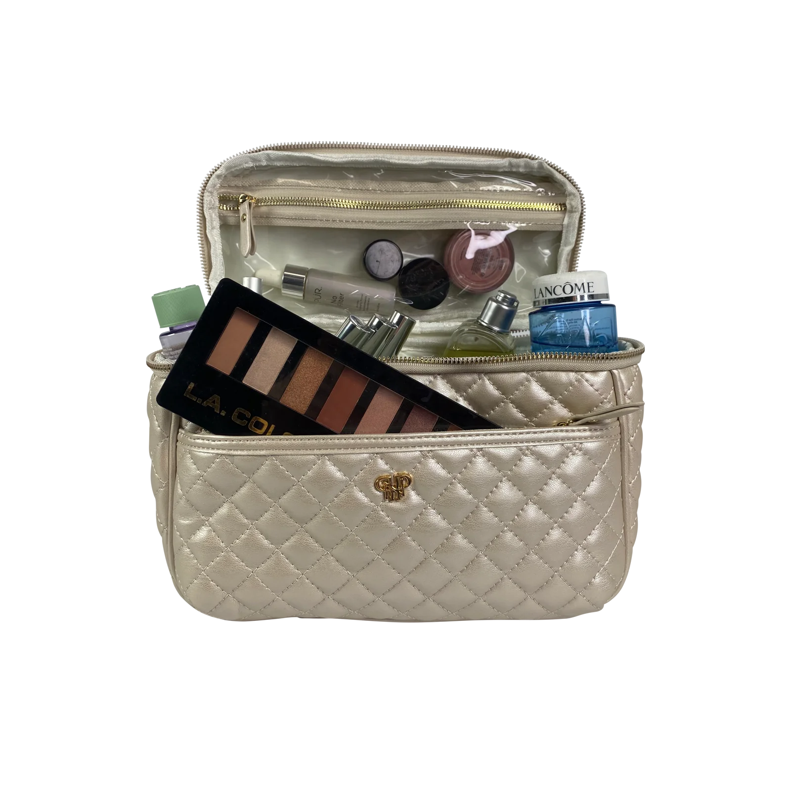 PurseN Getaway Classic Train Case - Pearl Quilted