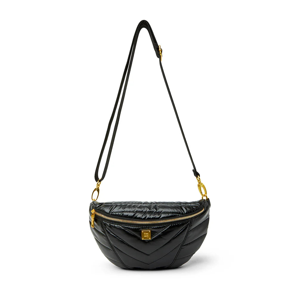 Think Royln Little Runaway Crossbody/Fanny Pack - Pearl Black/Gold