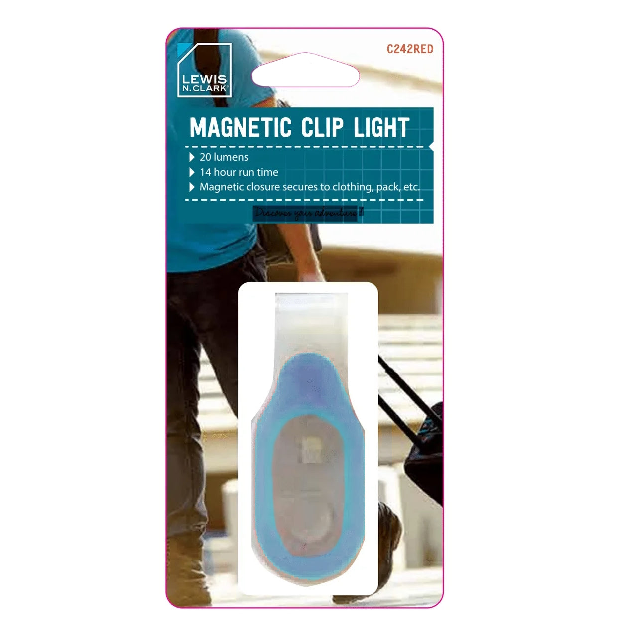 Lewis N. Clark Magnetic Safety Light - Blue