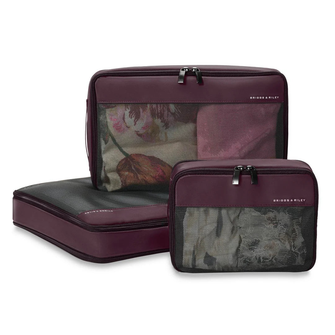 Briggs & Riley Check In Packing Cube Set - Plum