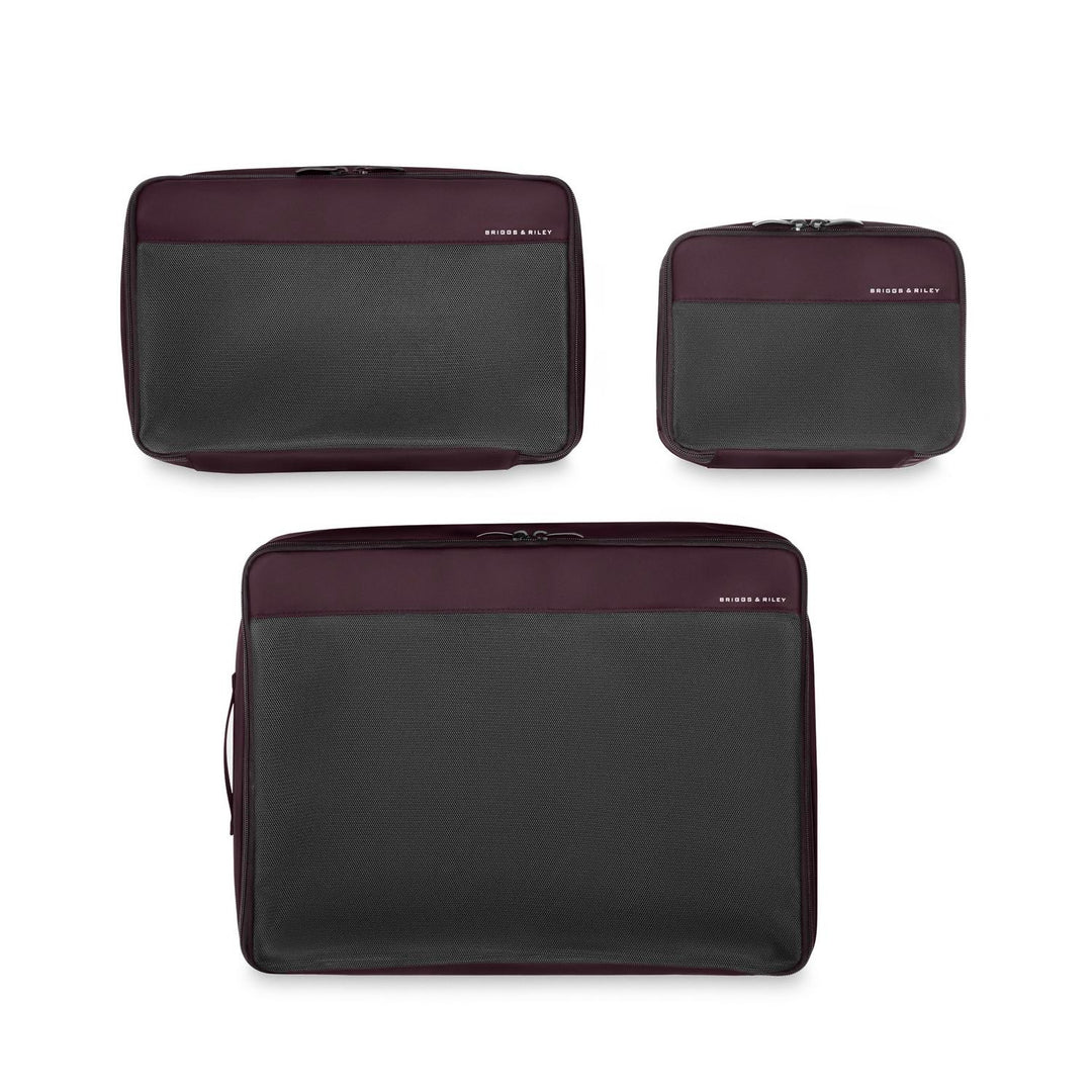 Briggs & Riley Check In Packing Cube Set - Plum