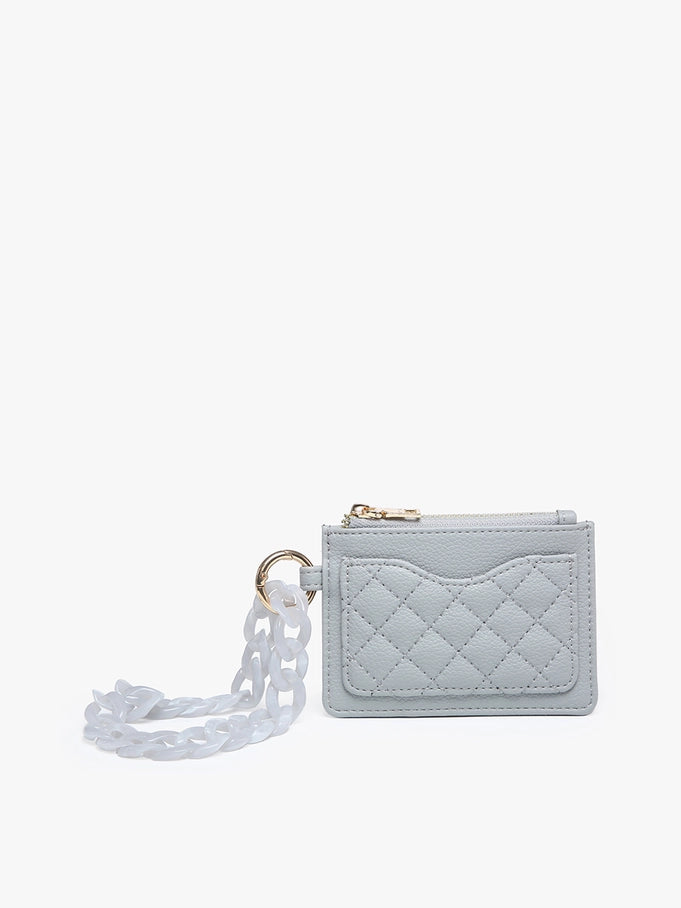 Jen & Co. Rhodes Quilted Wallet w/Chain Bangle - Grey