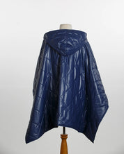 Rainraps Shiny Black PUFFERRAP - Women's Rain Poncho - Navy