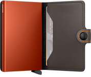 Secrid Mini Wallet Matte  - Truffle & Orange