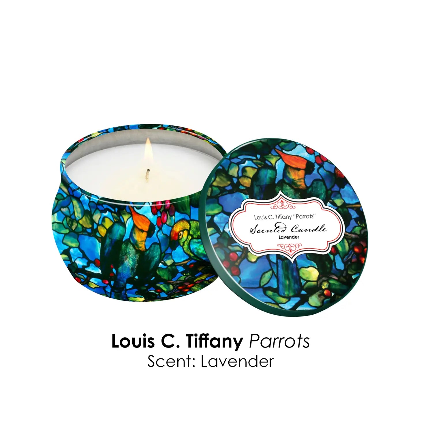 RainCaper Tiffany Floral Scented Candle Magnolia Scent Gardenia