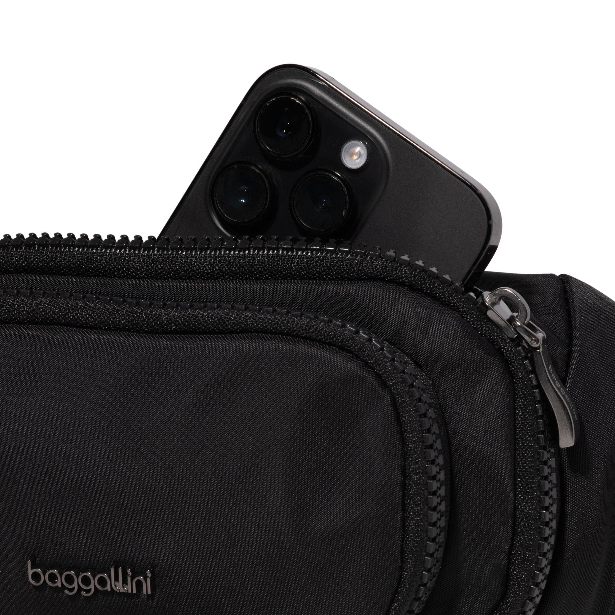 Baggallini On The Go Belt Bag Waist Pack - Black Twill