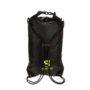 Geckobrands Waterproof Drawstring Backpack - Black/Neon Green