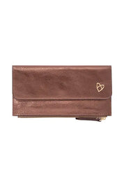 Patent of Heart Odele Leather Slim Wallet - Metallic Bronze