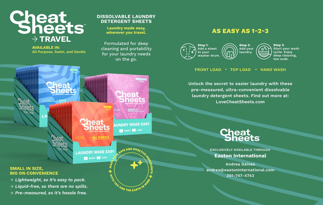 Cheat Sheets Eco-Friendly Laundry Detergent Sheets- All Purpose Travel