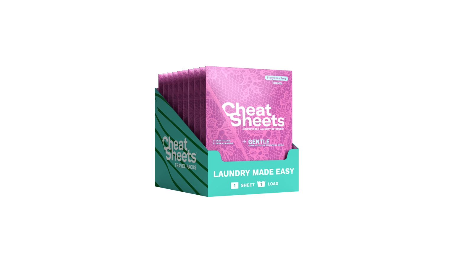 Cheat Sheets Eco-Friendly Laundry Detergent Sheets- Gentle Sea Spray